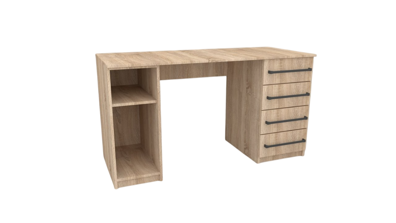 Стіл комп'ютерний ПРОЕКТ МЕБЛІ 1400*600*750 СК-04-04 дуб сонома